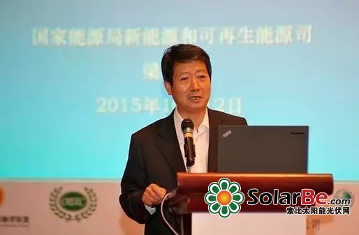 图为国家能源局梁志鹏副司长发言现场(图:PVCEC)