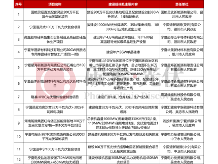 10.37GW！宁夏2025年重点光伏项目清单发布