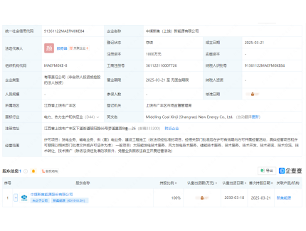 1000万元！中煤成立新能源公司