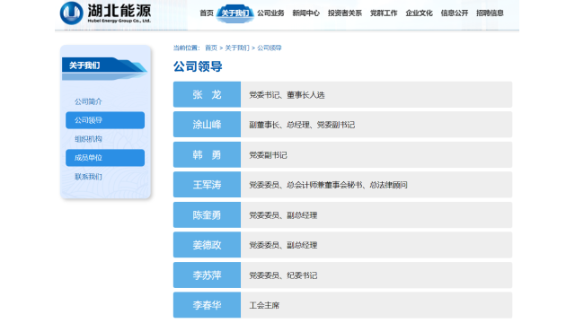 张龙任湖北能源董事长