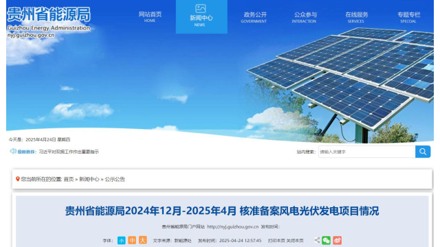7.97GW！贵州94个风、光项目核准备案