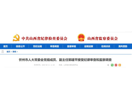 山西忻州原能源局局长被查！