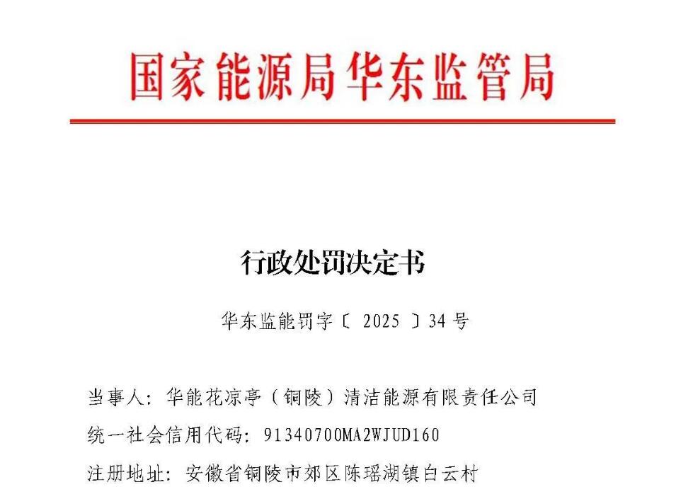违规！华能一光伏项目被警告！