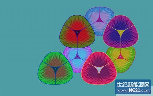 水上商铺的造型像一个巨大的豆荚，由太阳能提供能量