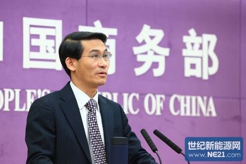 商务部新闻发言人沈丹阳。摄影：刘冬平