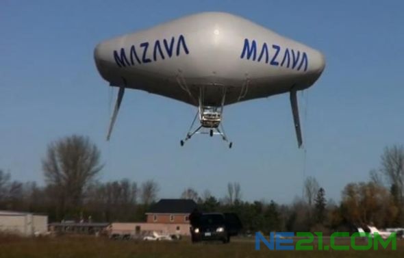 加拿大太阳能飞艇公司研制的太阳能动力飞艇原型系统正在进行试飞。