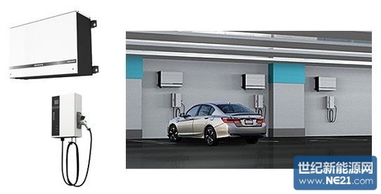本田推太阳能电动汽车充电器 挂墙上刷卡计费