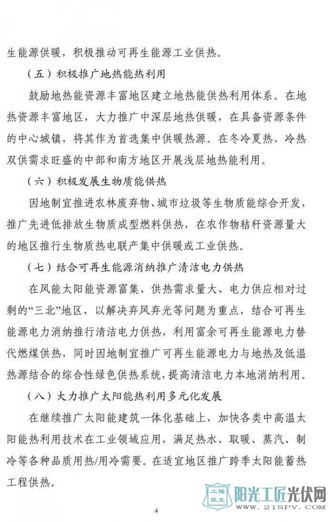 国家能源局综合司 关于征求对《关于促进可再生能源供热的意见》的函