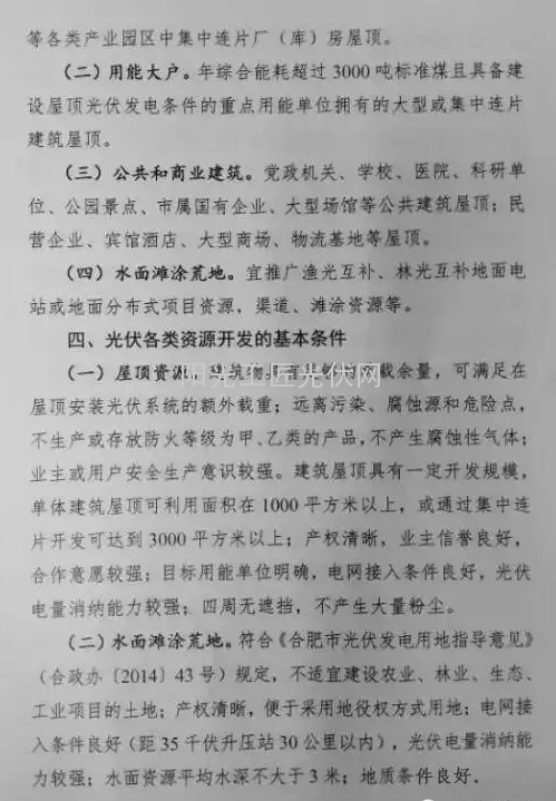 合肥光伏新政——政府负责找屋顶、企业建电站