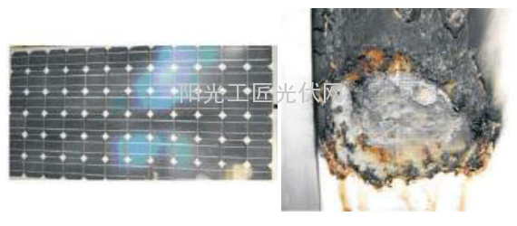 热斑导致组件损毁