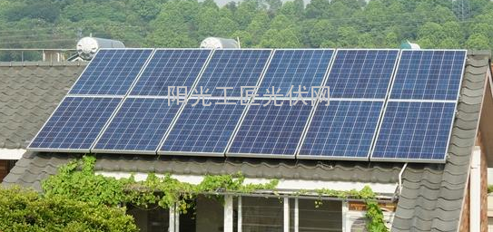 光伏发电板特写