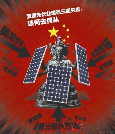 光伏贸易战现连锁反应 一条腿“瘸了”