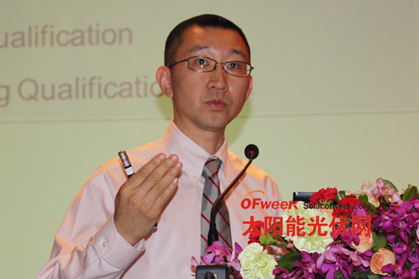 应用材料公司中国区太阳能市场和销售部的产品总监祝波